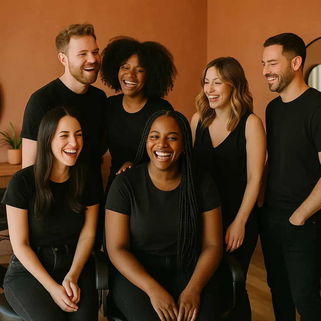The Studio Nove team in the salon